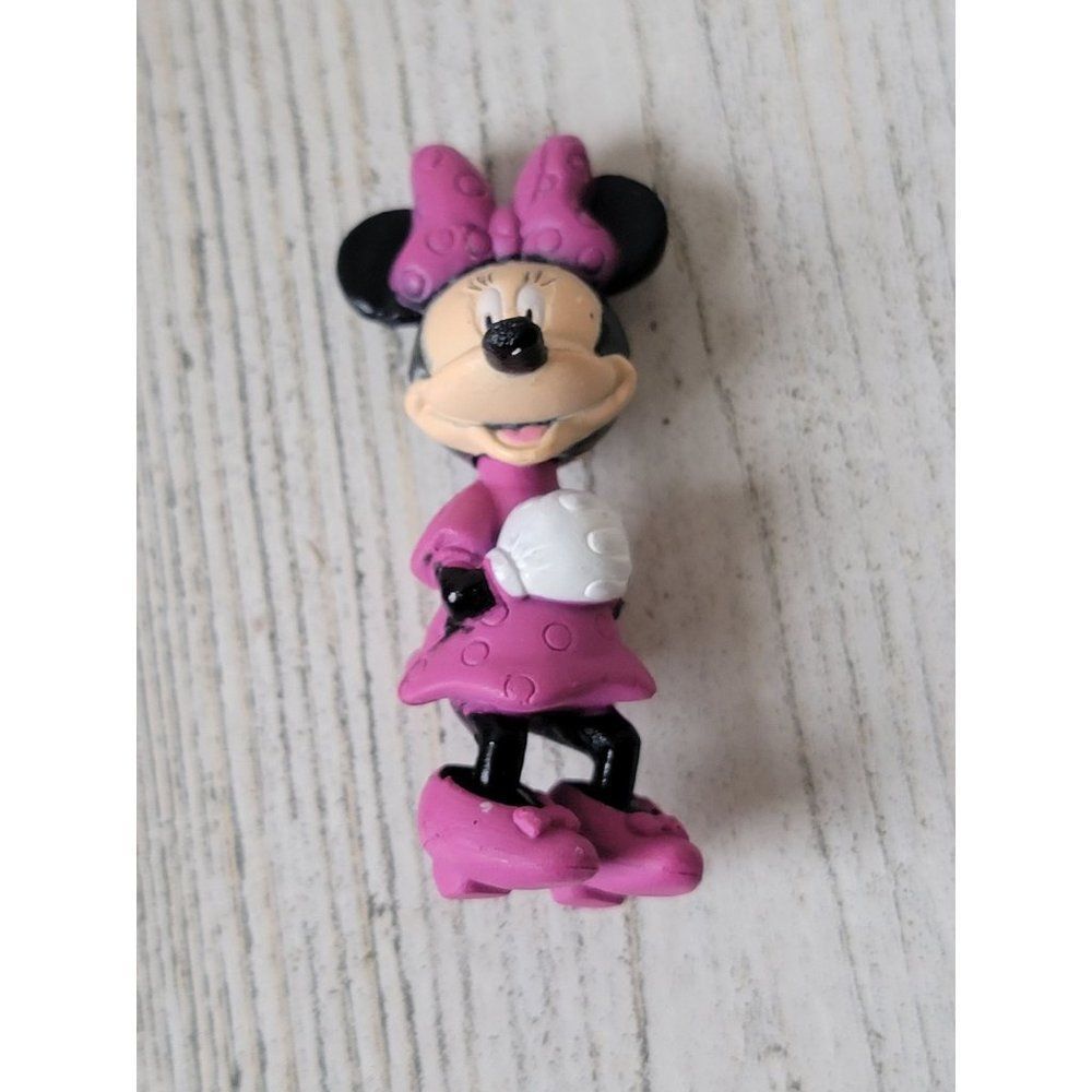 Mickey mouse wife mini Minnie pink toy figure